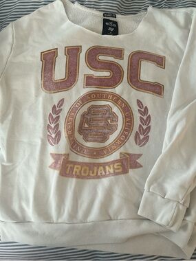 Hollister White USC Trojans Graphic Sweatshirt